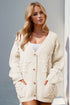 Double Take Full Size Button Up Star Pattern Cardigan - MyEmpired