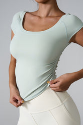 Round Neck Short Sleeve Active T-Shirt - MyEmpired