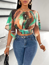 Abstract Print Off-shoulder Blouse - MyEmpired