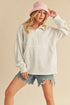 Aemi+Co Exposed Seam Half Zip Drop Shoulder Sweatshirt - MyEmpired