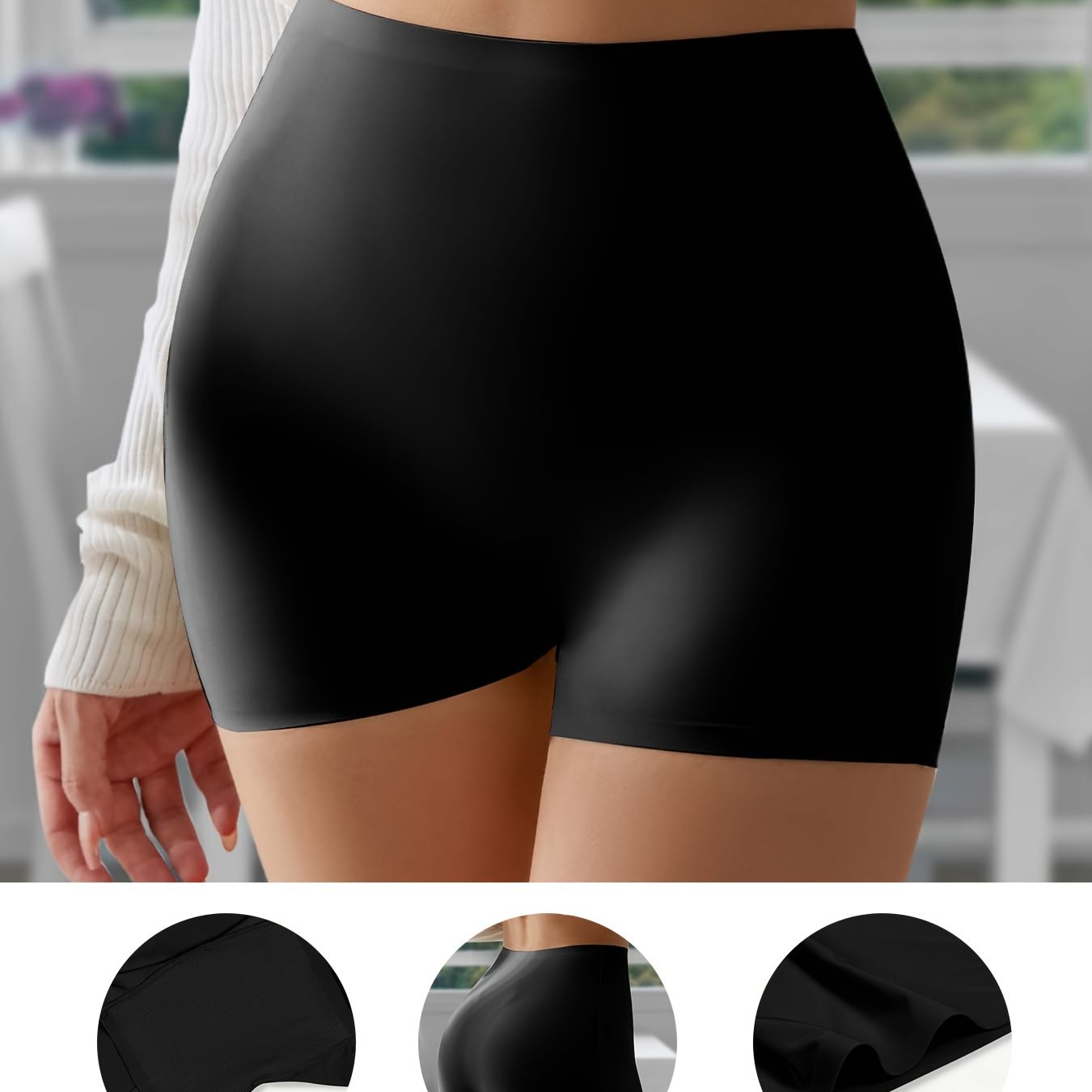 1pc Elegant Seamless High-Waist Shapewear Panties for Women - Polyamide Knit Fabric, Solid Color, High Support, Comfort Fit with Anti-Pinch Hip Design and Breathable Weave