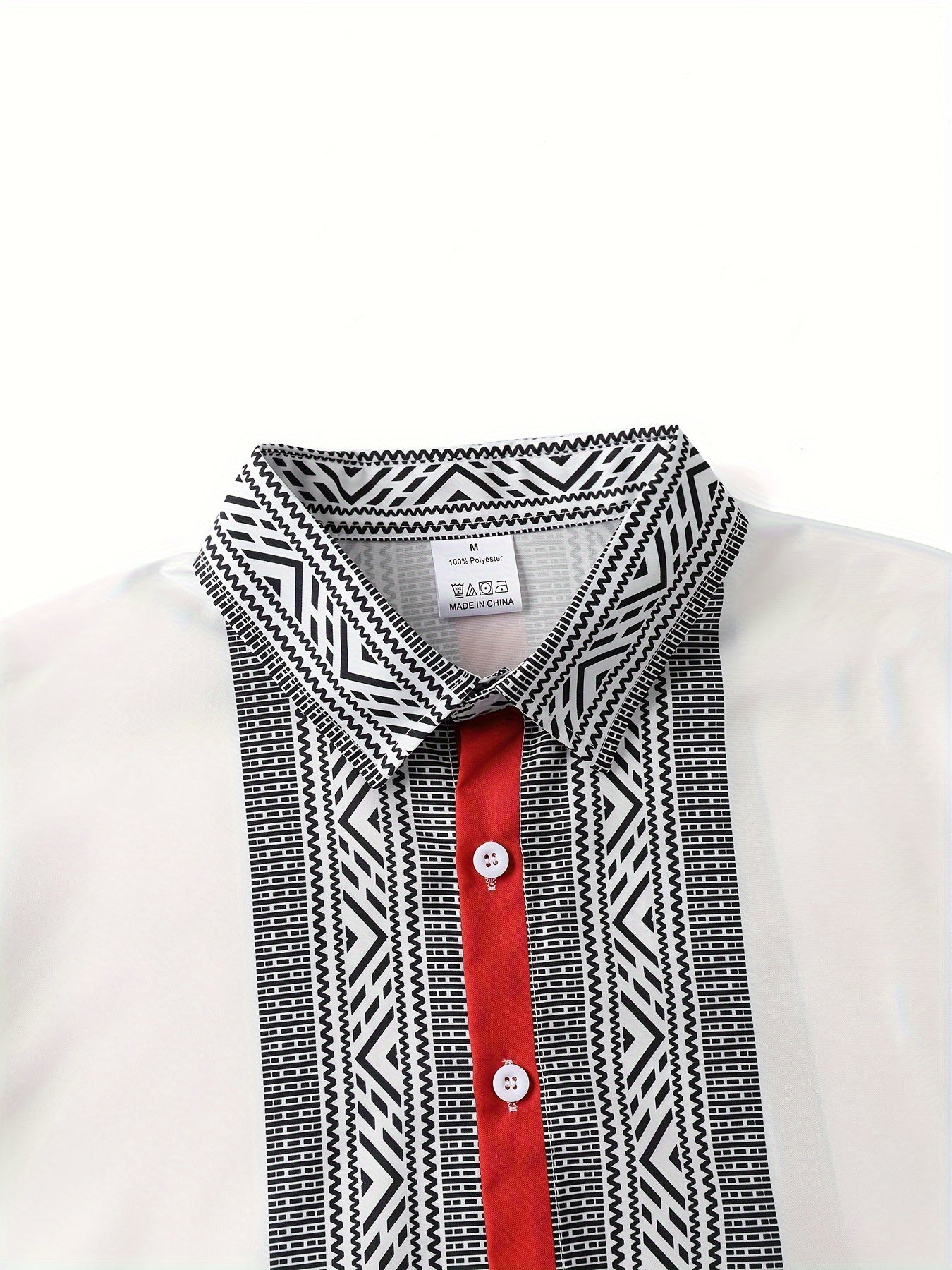 Block Short Sleeve Lapel Button Up Shirt