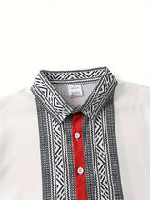 Block Short Sleeve Lapel Button Up Shirt - MyEmpired