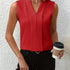 Chic V-neck Blouse, Elegant Sleeveless - MyEmpired