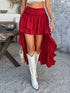 Devine High-Low Ruched Layered Skirt - MyEmpired