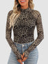 Floral Mock Neck Long Sleeve T-Shirt - MyEmpired