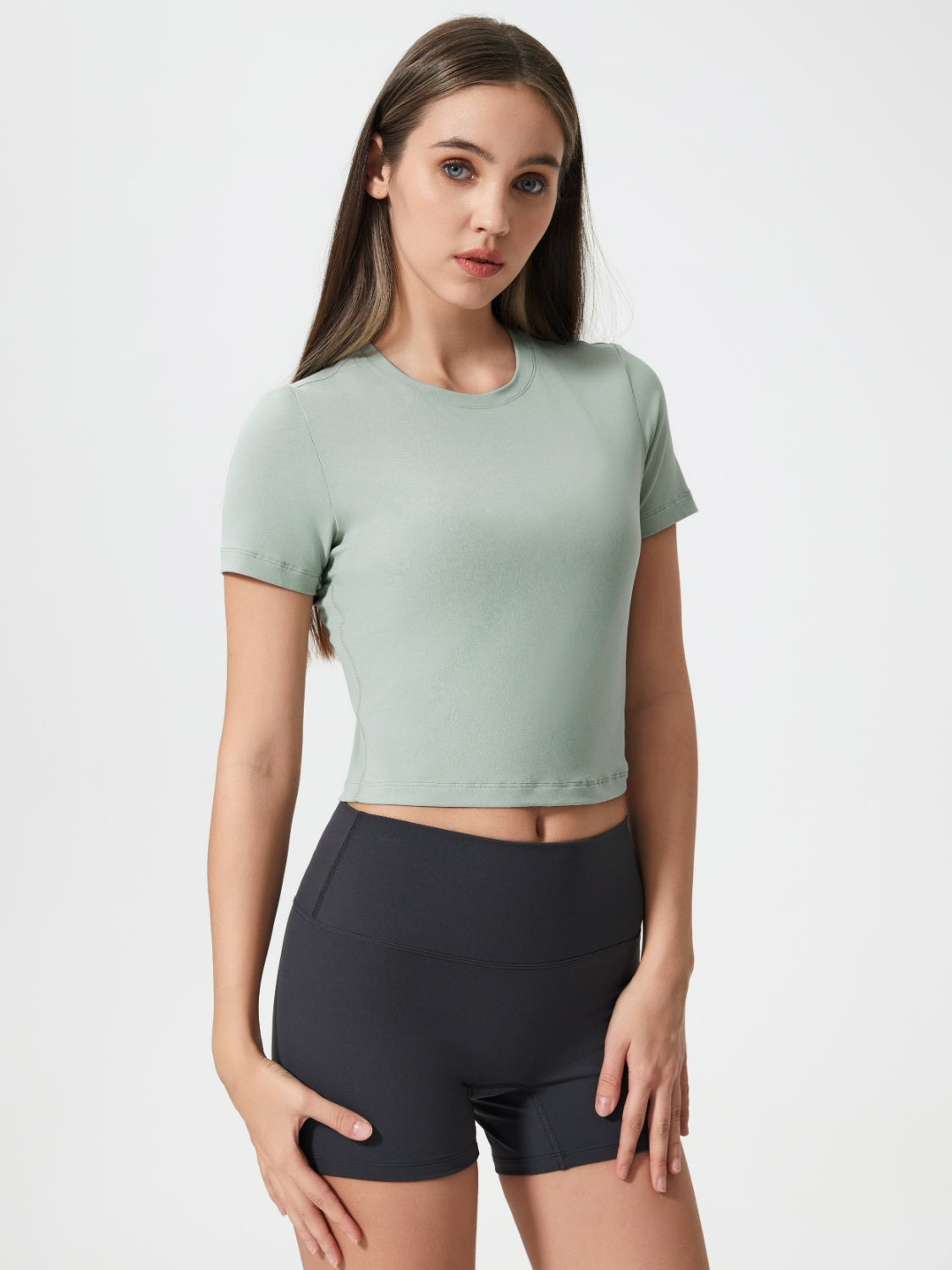 Millennia Round Neck Short Sleeve Active T-Shirt - MyEmpired