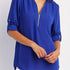 Solid V Neck Blouse - MyEmpired