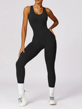 Basic Bae Sleeveless Cutout Racerback Active Jumpsuit - MyEmpired