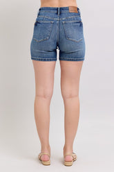 Judy Blue Full Size High Waist Denim Shorts Plus Size - MyEmpired