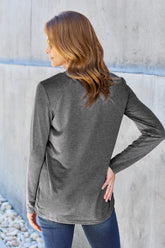 Basic Bae Full Size Round Neck Long Sleeve Top - MyEmpired
