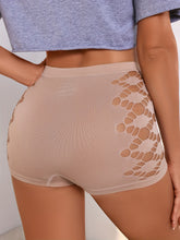 Sexy Lingerie Set, Solid Seamless Hollow Out Strapless Bandeaus & Panties, Women&