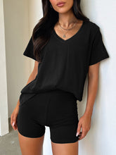 V-Neck T-Shirt and Shorts Set - MyEmpired