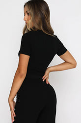 Round Neck Short Sleeve Top and Pants Set - MyEmpired