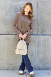 Basic Bae Full Size Round Neck Long Sleeve Top - MyEmpired
