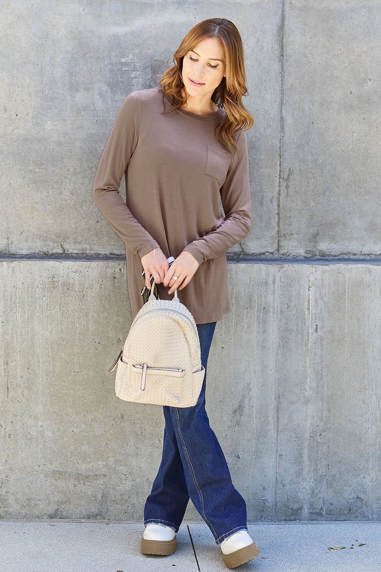 Basic Bae Full Size Round Neck Long Sleeve Top - MyEmpired