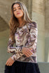 J.NNA Marble Design Long Sleeve Mesh Top - MyEmpired