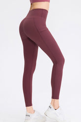 Wide Waistband Slim Fit Long Sports Pants with Pocket - MyEmpired