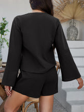 Devine Double Tied V-Neck Top and Shorts Set - MyEmpired
