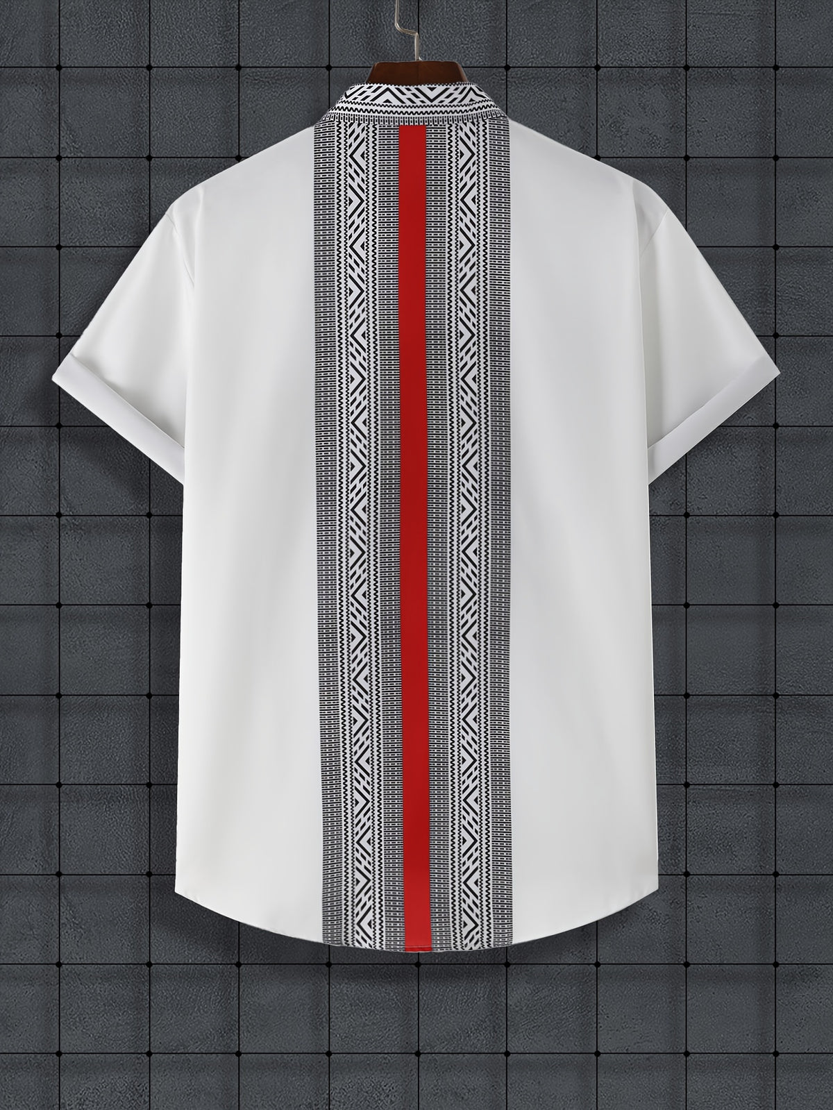 Block Short Sleeve Lapel Button Up Shirt - MyEmpired