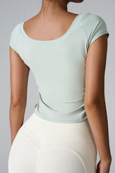 Round Neck Short Sleeve Active T-Shirt - MyEmpired