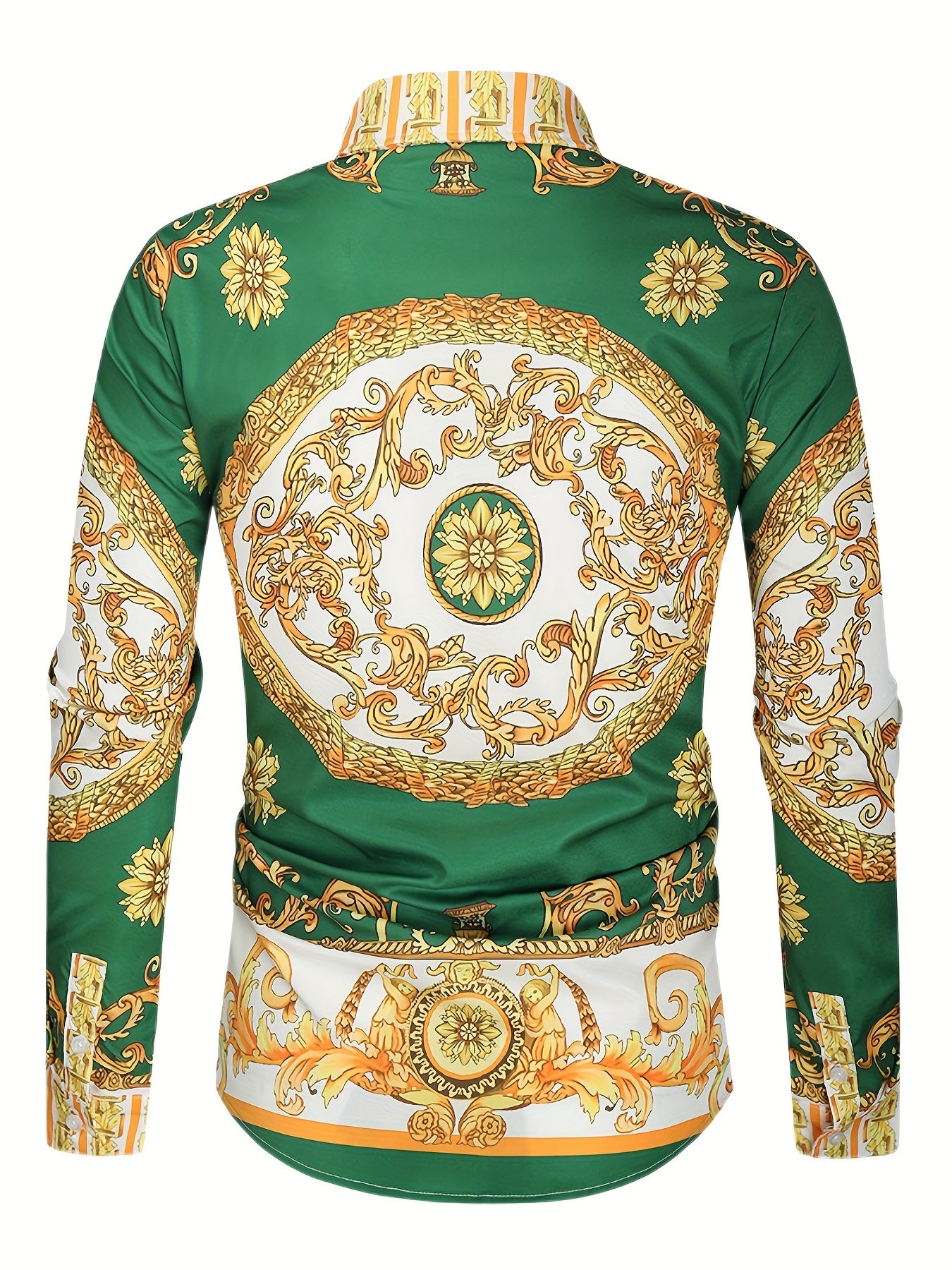 Baroque Style Pattern Men's Long Sleeve