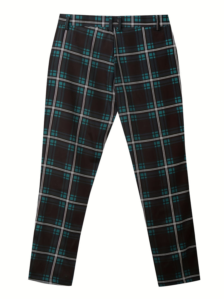 Elegant Plaid Slacks, Men&