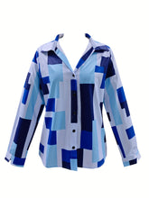 Color Block Button Front Shirt - MyEmpired