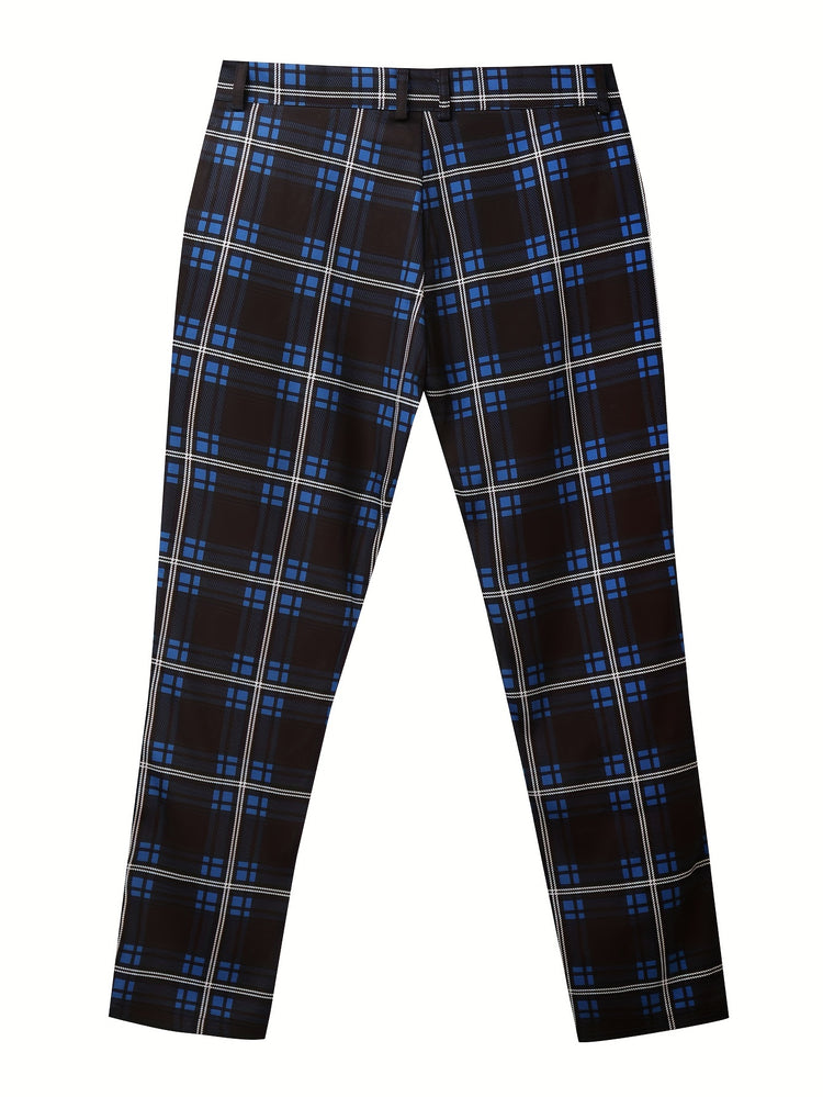 Elegant Plaid Slacks, Men&