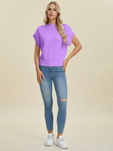 Double Take Full Size Mock Neck Short Sleeve Sweater - MyEmpired