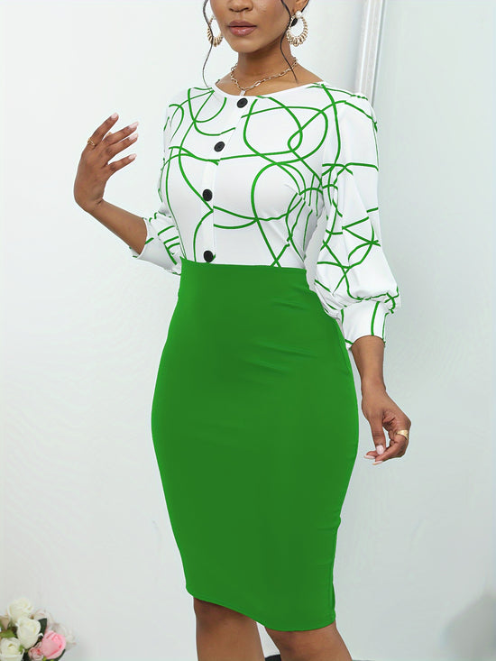 Splicing Dress - MyEmpired