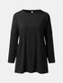Full Size Round Neck Long Sleeve T-Shirt - MyEmpired