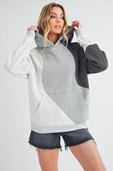 Aemi + Co Color Block Hoodie with Kangaroo Pocket - MyEmpired