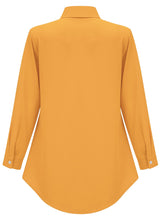 Solid Color Button Front Shirt, Elegant Long Sleeve Shirt For Spring & Fall, Women&