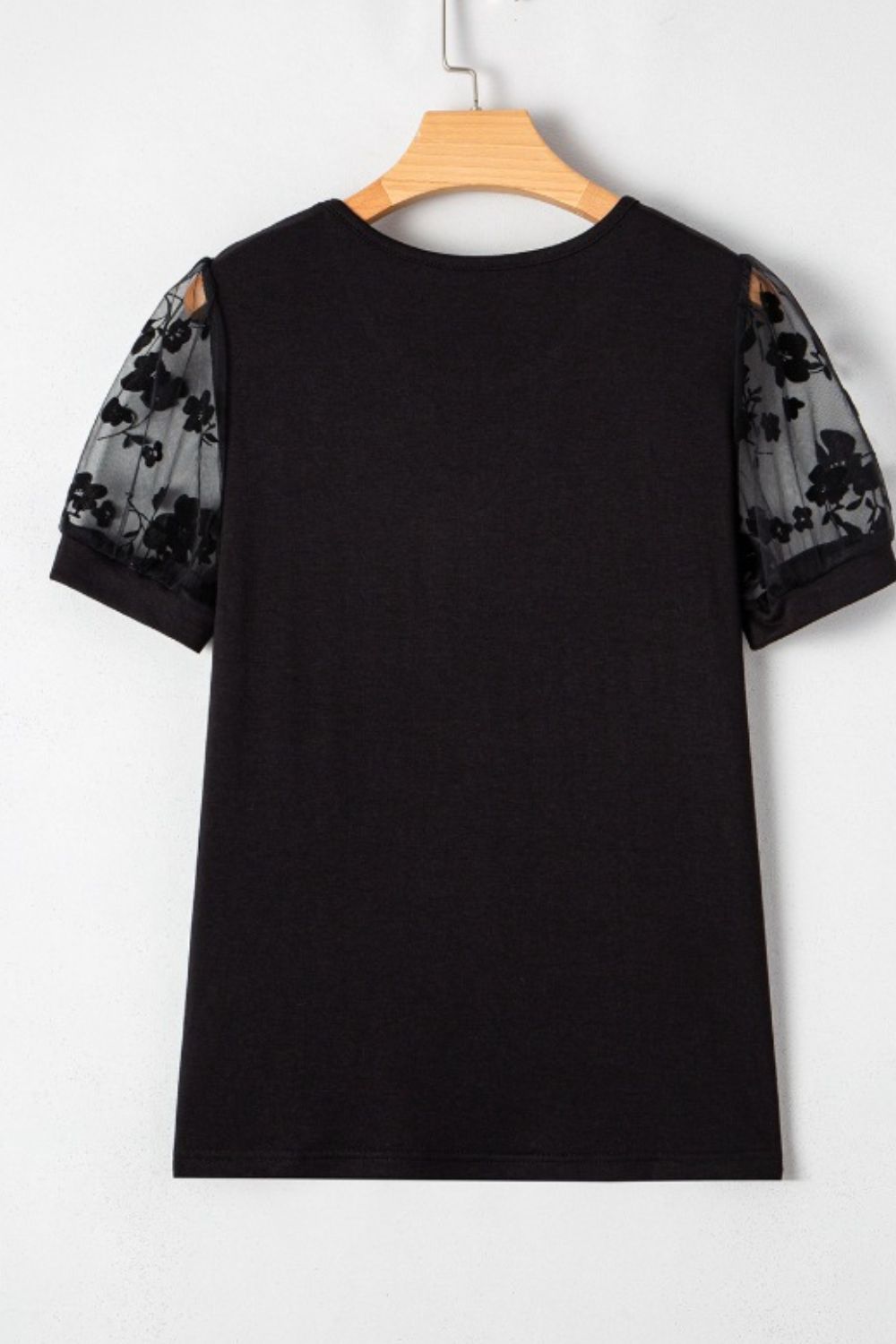 Flora Lace Patchwork Crew Neck Top - MyEmpired