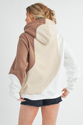 Aemi + Co Color Block Hoodie with Kangaroo Pocket - MyEmpired