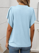 Round Neck Flutter Sleeve T-Shirt - MyEmpired