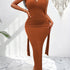 Backless Knot Strap Ruched Dress - MyEmpired