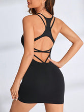 Crisscross Scoop Neck Active Dress - MyEmpired