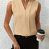 Chic V-neck Blouse, Elegant Sleeveless - MyEmpired
