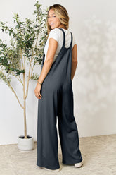 Double Take Full Size Wide Strap Overall with Pockets - MyEmpired