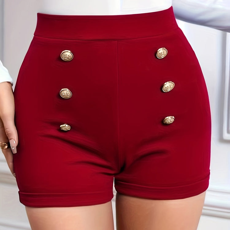 Double Breasted High Waist Shorts - MyEmpired