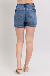 Judy Blue Full Size High Waist Denim Shorts Plus Size - MyEmpired