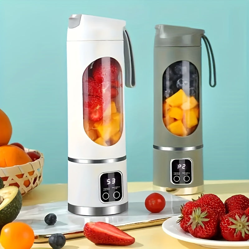 Versatile Portable Mini Blender & Juicer - USB Rechargeable, 3-Speed Settings with Digital Display, Durable Stainless Steel Blades for Smoothies, Shakes & Fresh Juice - Ideal for Camping, Travel & Gifts