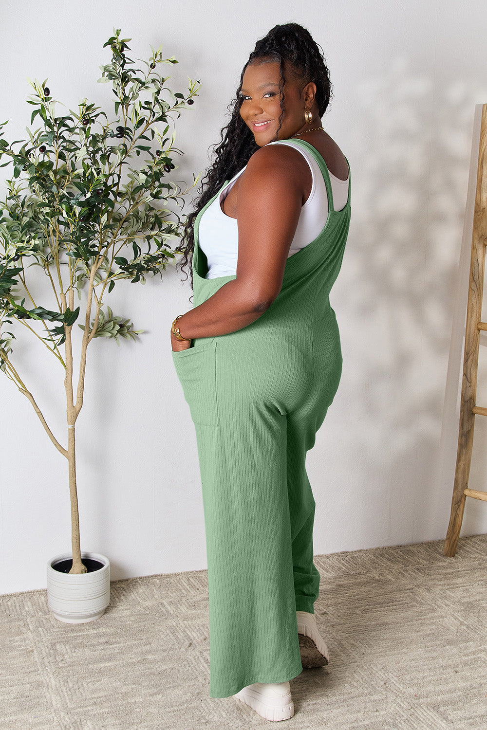 Double Take Full Size Wide Strap Overall with Pockets - MyEmpired
