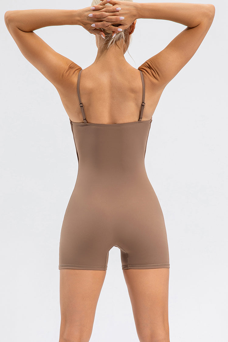 Spaghetti Strap Round Neck Romper - MyEmpired