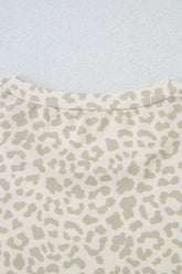 MAMA Letter Graphic Leopard Round Neck T-Shirt - MyEmpired
