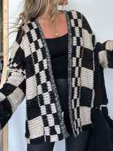 Plaid Open Front Long Sleeve Cardigan - MyEmpired
