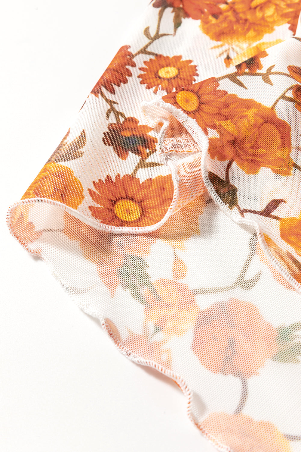 Printed Mock Neck Flare Sleeve Top - MyEmpired