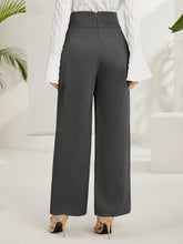 Solid Wide Leg Layered Pants, Elegant High Waist Loose Pants For Spring & Summer, Women&